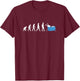 Funny Dumpster Diving Human Evolution For A dumpster divers T-Shirt - T-Shirt | Maroon
