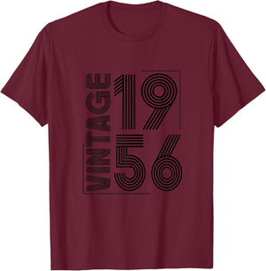 Vintage 1956 T Shirts Retro Funny 1956 Birthday T-Shirt - T-Shirt | Maroon
