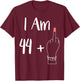 I Am 44 Plus 1 Middle Finger For A 45th women 45 years old T-Shirt - T-Shirt | Maroon