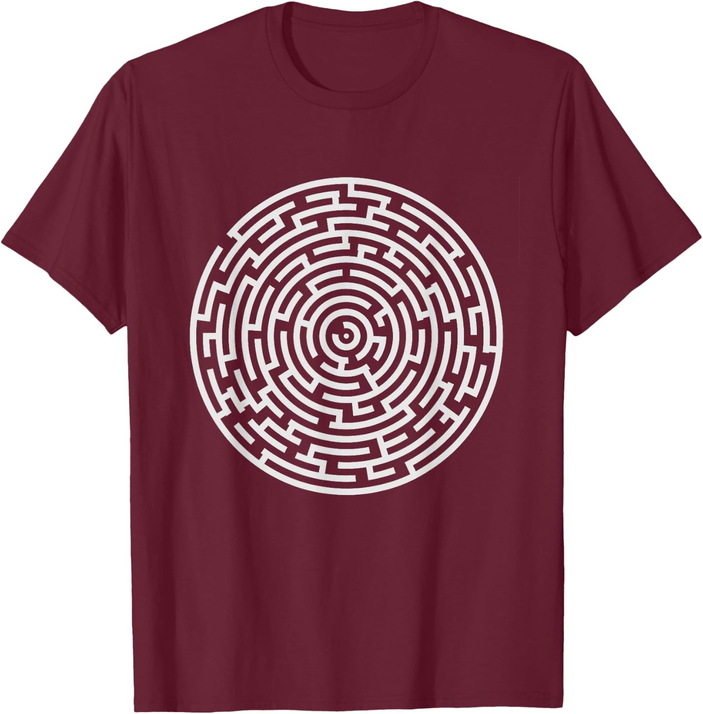Spiritual Labyrinth Maze Star Yoga Mythology Gift Design T-Shirt - T-Shirt | Maroon