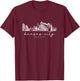 Kansas City Kansas Skyline Missouri Traveling Lover Travel T-Shirt - T-Shirt | Maroon