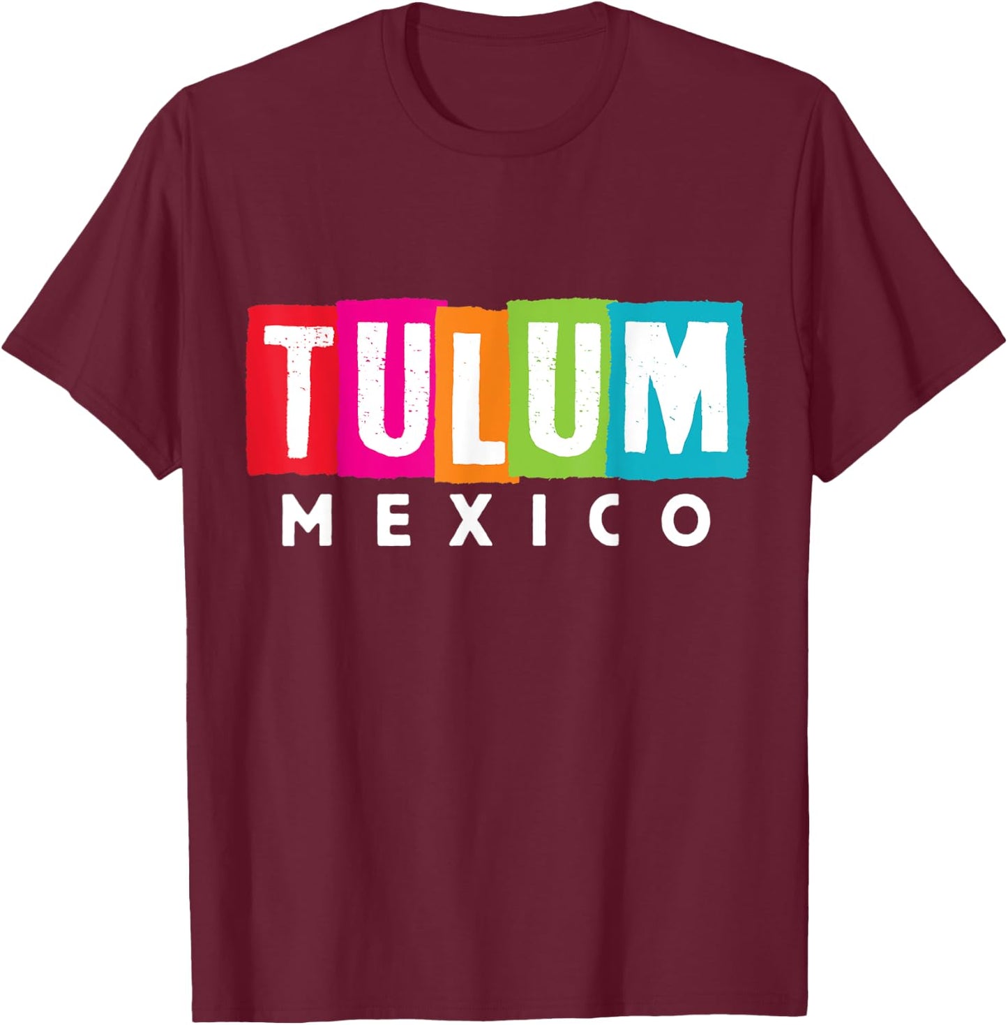 Tulum Mexico Souvenir Beach Vacation Trip Women Kids T-Shirt - T-Shirt | Maroon