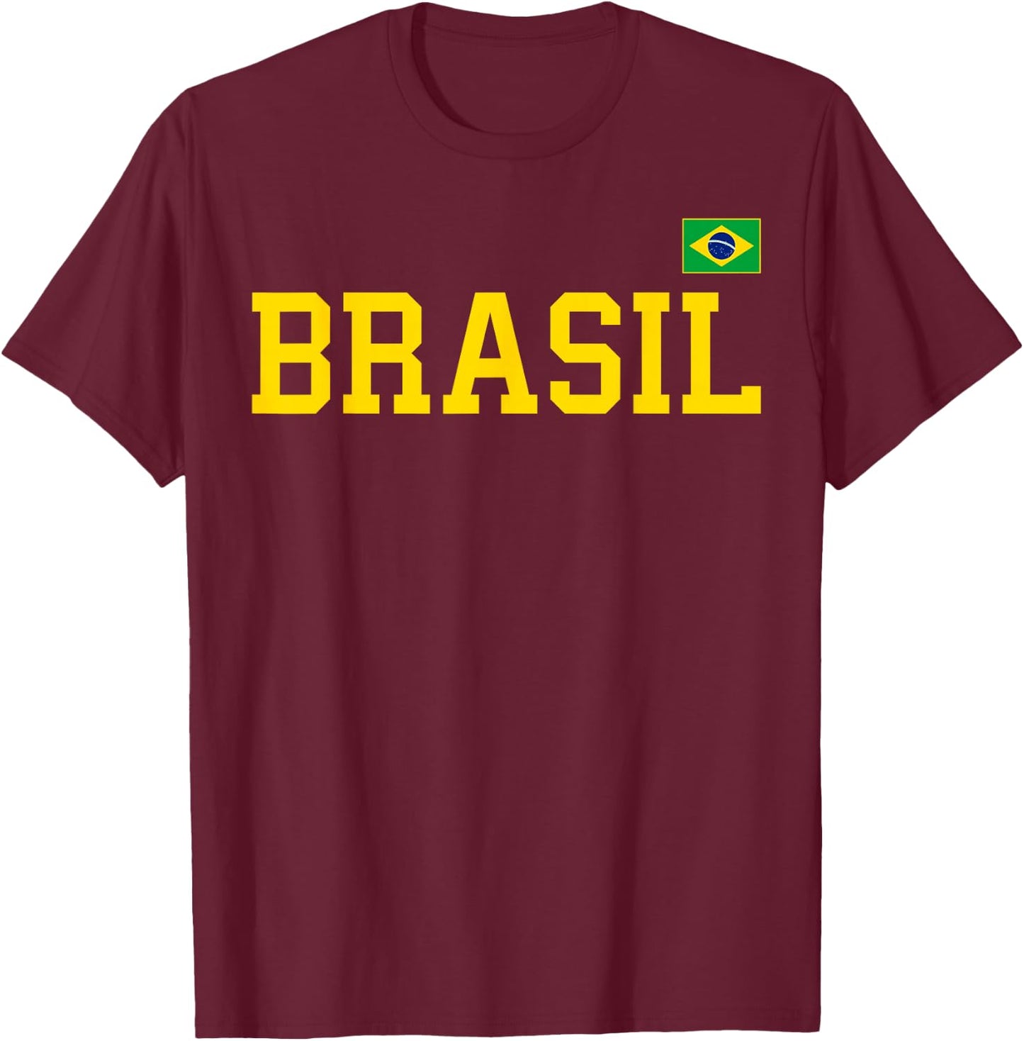 Brazil T Shirt Women Men Kids Brasil Gift Brazilian Flag T-Shirt - T-Shirt | Maroon