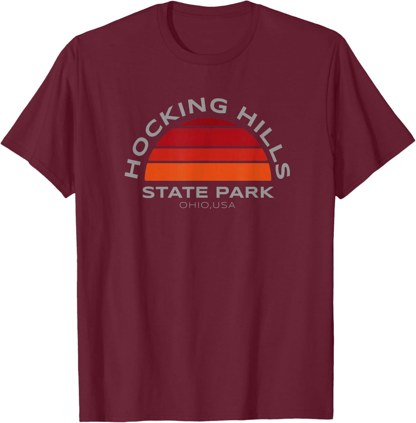 Hocking Hills Ohio Park T-Shirt - T-Shirt | Maroon