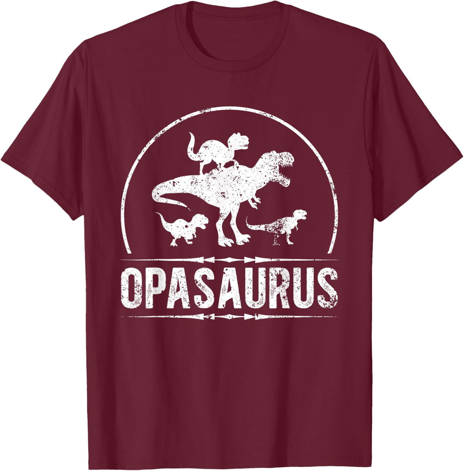 Opasaurus Opa Grandpa Opa Grandfather T-Shirt - T-Shirt | Maroon