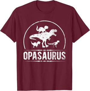 Opasaurus Opa Grandpa Opa Grandfather T-Shirt - T-Shirt | Maroon