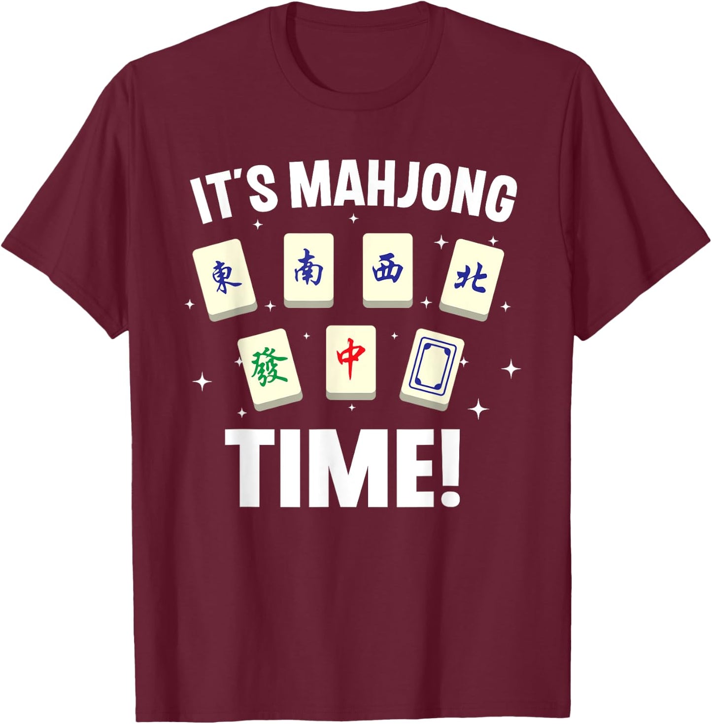 Funny Mahjong Design Women Mahjong Game Player Lover T-Shirt - T-Shirt | Maroon