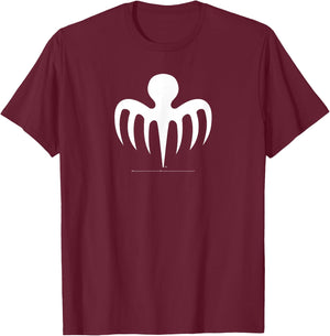 Official James Bond 007 Spectre Symbol (White) T-Shirt - T-Shirt | Maroon