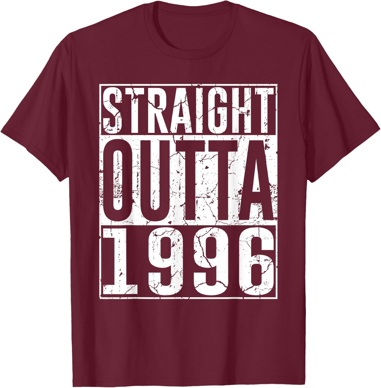 29th Birthday Gifts Straight Outta 1996 Vintage 29 Years Old T-Shirt - T-Shirt | Maroon