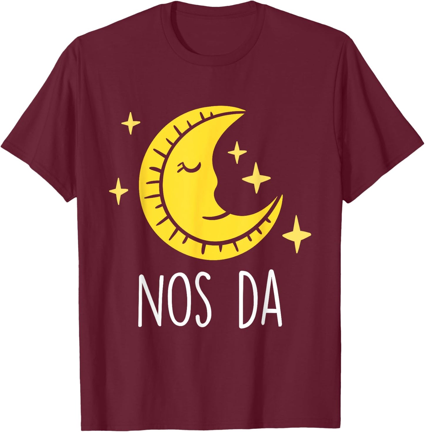 Welsh Pyjama Bed Time Nos Da Good Night Wales T-Shirt - T-Shirt | Maroon