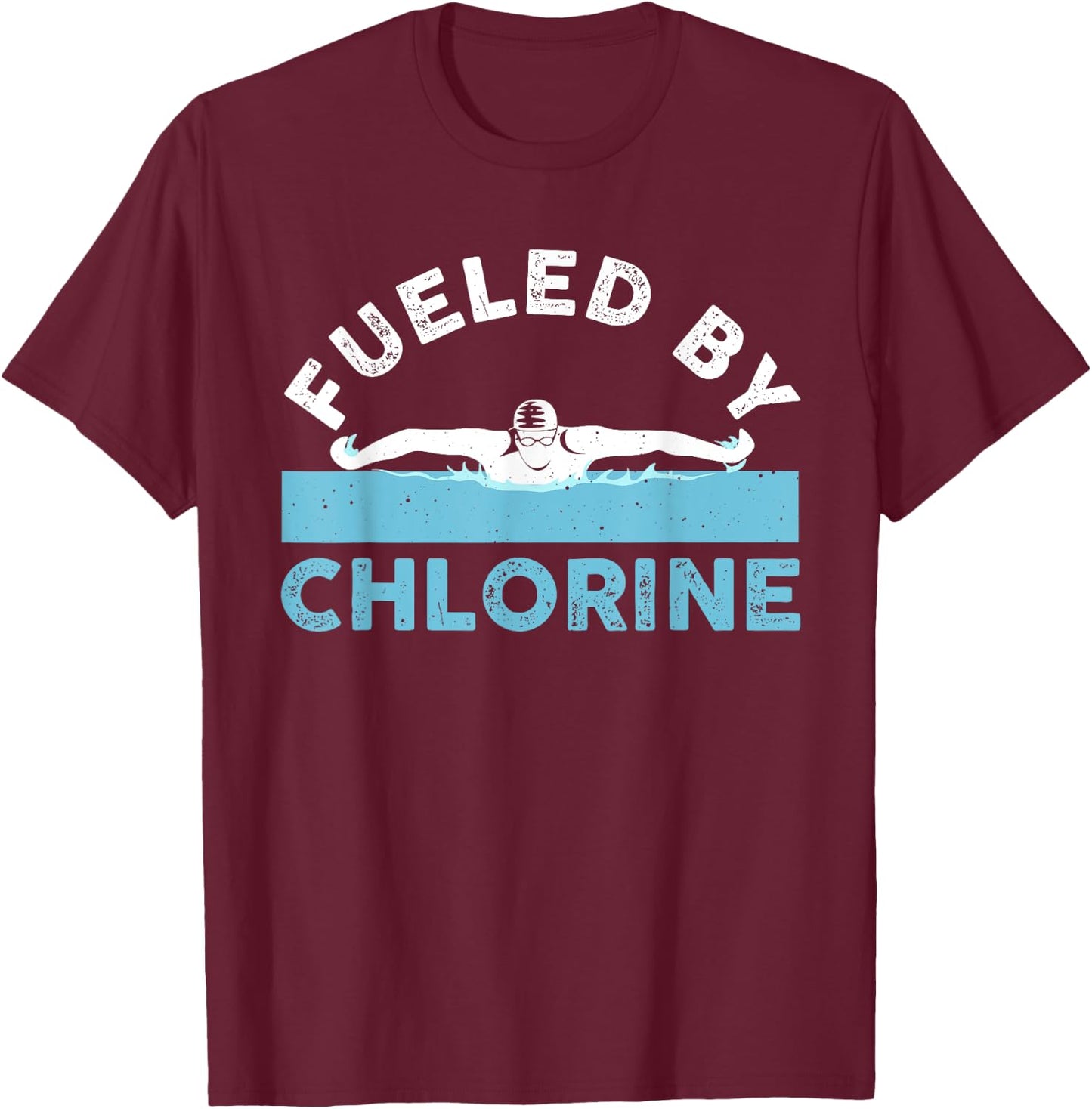 Funny Swimming Designs Women Water Sports Lovers T-Shirt - T-Shirt | Maroon