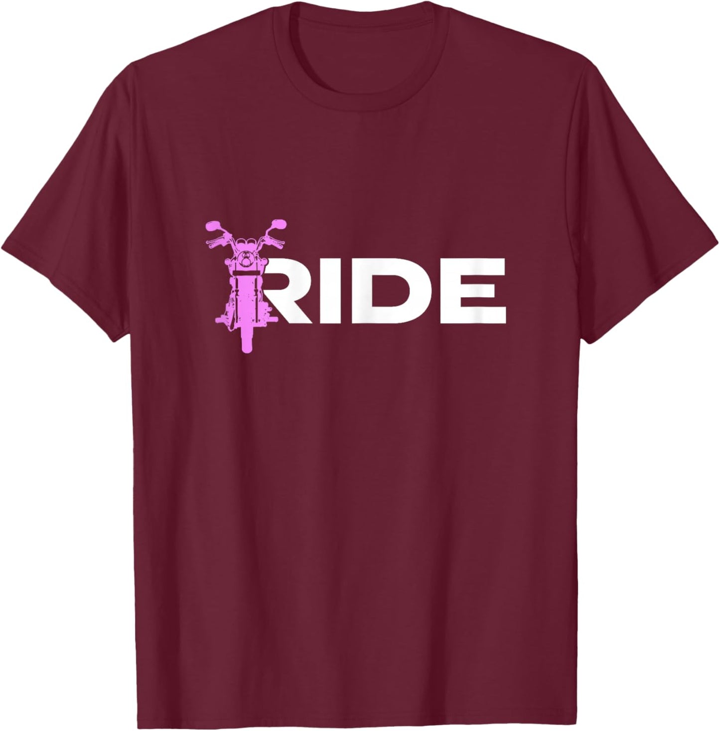 Motorbike Riding Motorcycle Biker Girls T-Shirt - T-Shirt | Maroon