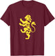 Belgium Lion Coat of Arms Word Art - Funny Animal T-Shirt - T-Shirt | Maroon