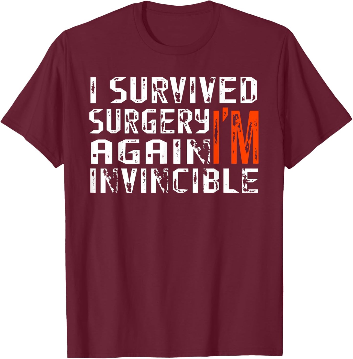 Funny Multiple Post Surgery Shirt Get Well Soon Gift T-Shirt - T-Shirt | Maroon