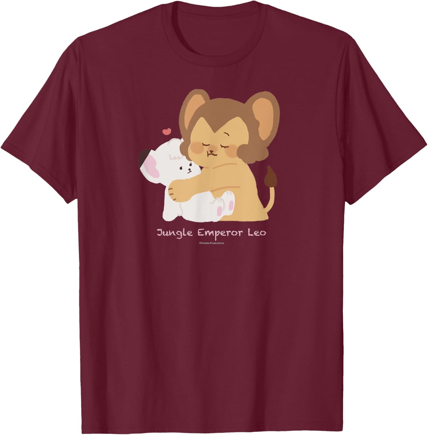 Kimba the White Lion HUG (Leo＆Laiya) (C)TEZUKA PRODUCTIONS T-Shirt - T-Shirt | Maroon
