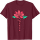 Namaste Flower | Yoga Buddhism | Meditation T-Shirt - T-Shirt | Maroon