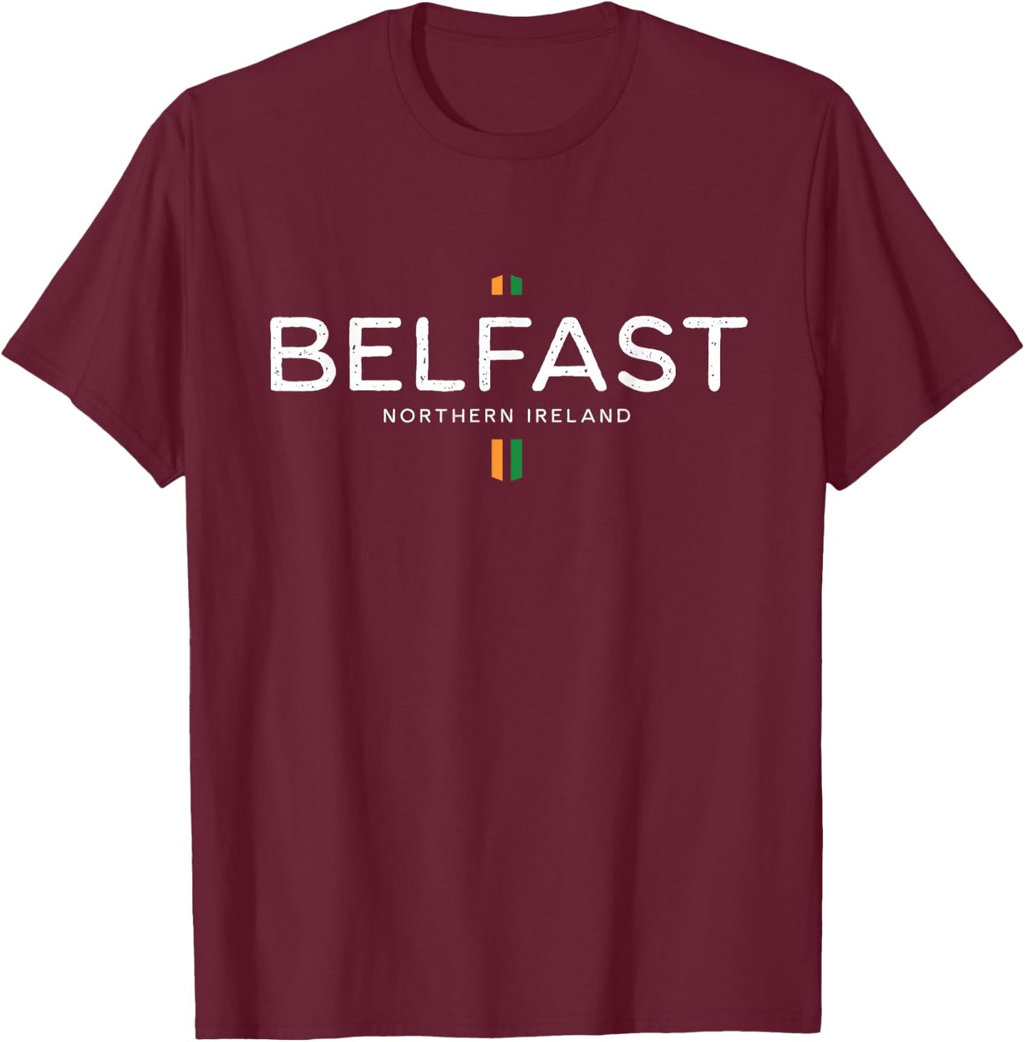 Belfast Northern Ireland Retro Vintage T-Shirt - T-Shirt | Maroon