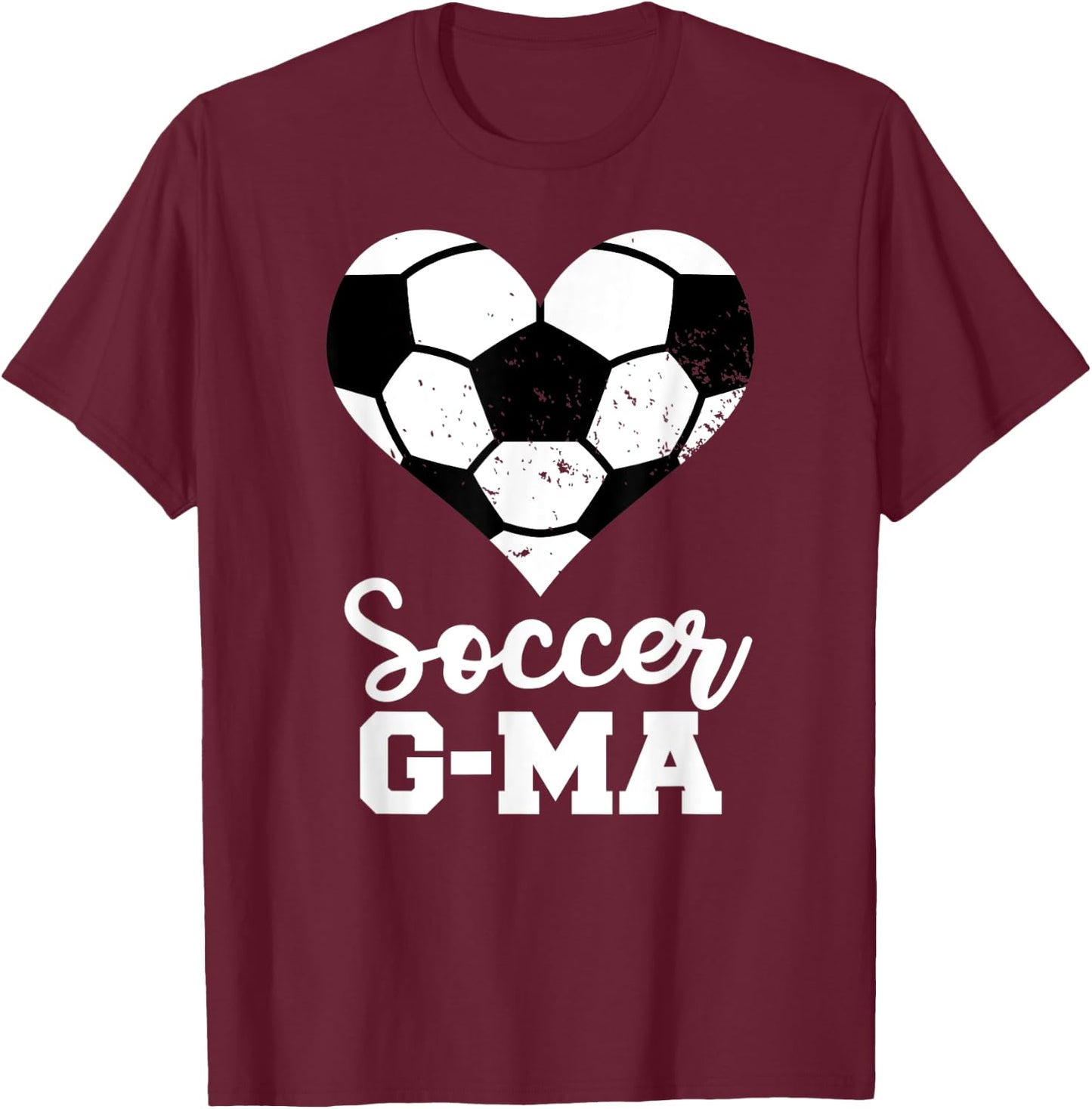 Soccer G-Ma Funny Soccer Heart Grandma G-Ma T-Shirt - T-Shirt | Maroon
