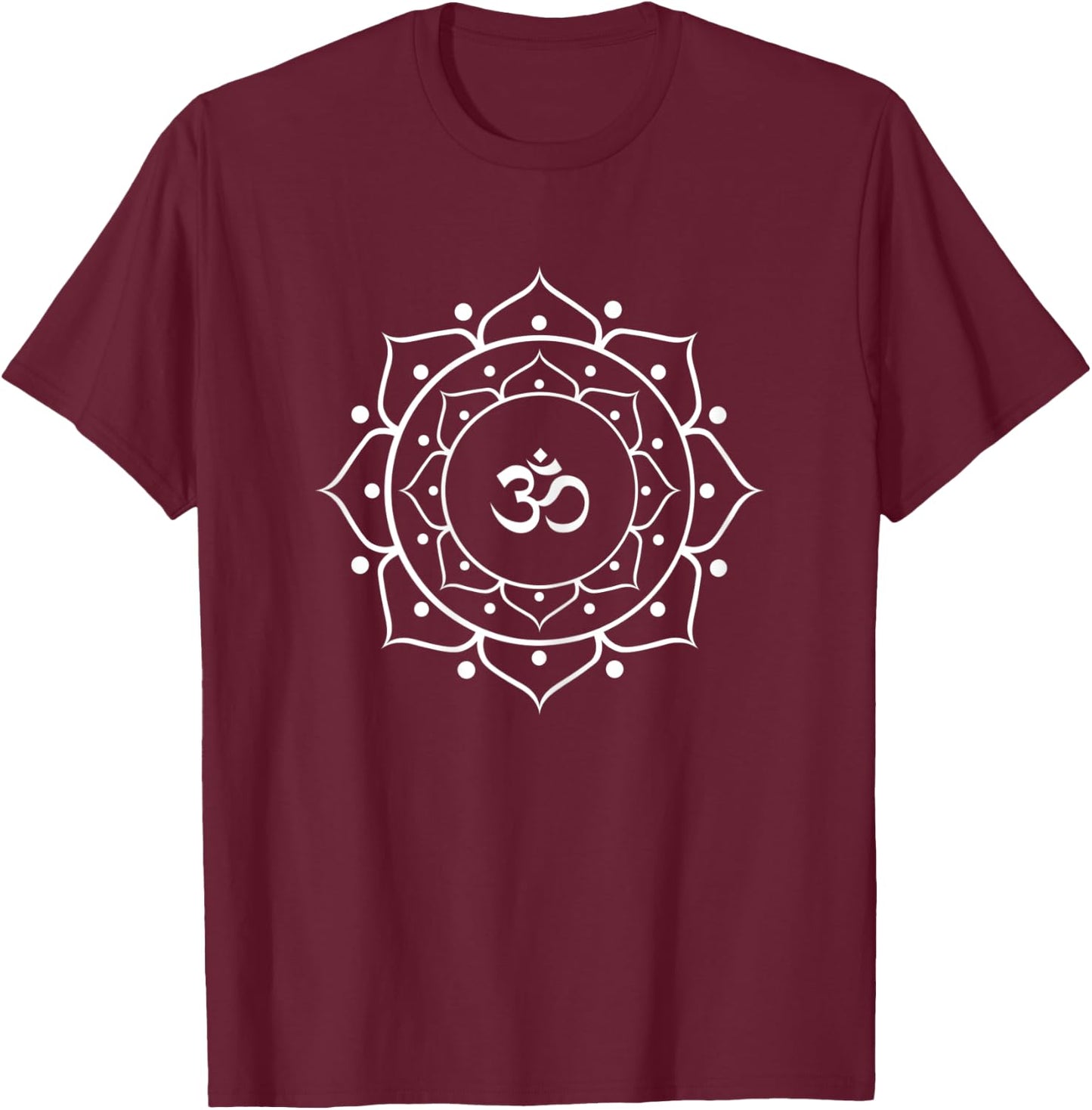 OM Yellow Yoga T-Shirt - T-Shirt | Maroon