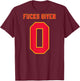 ZERO FUCKS GIVEN Jersey Sassy Funny Gag Gift & Women T-Shirt - T-Shirt | Maroon