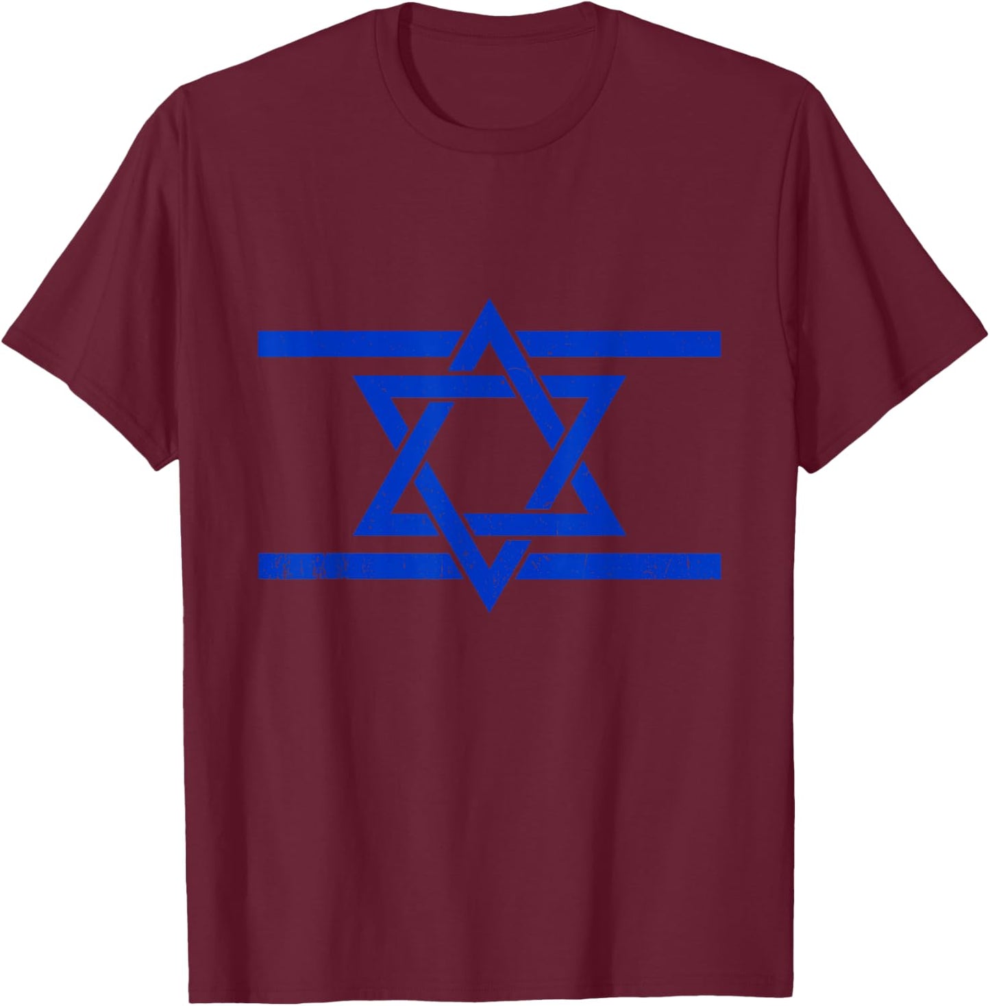 I Stand With Israel Flag Israeli Jewish Star Of David Jewish T-Shirt - T-Shirt | Maroon