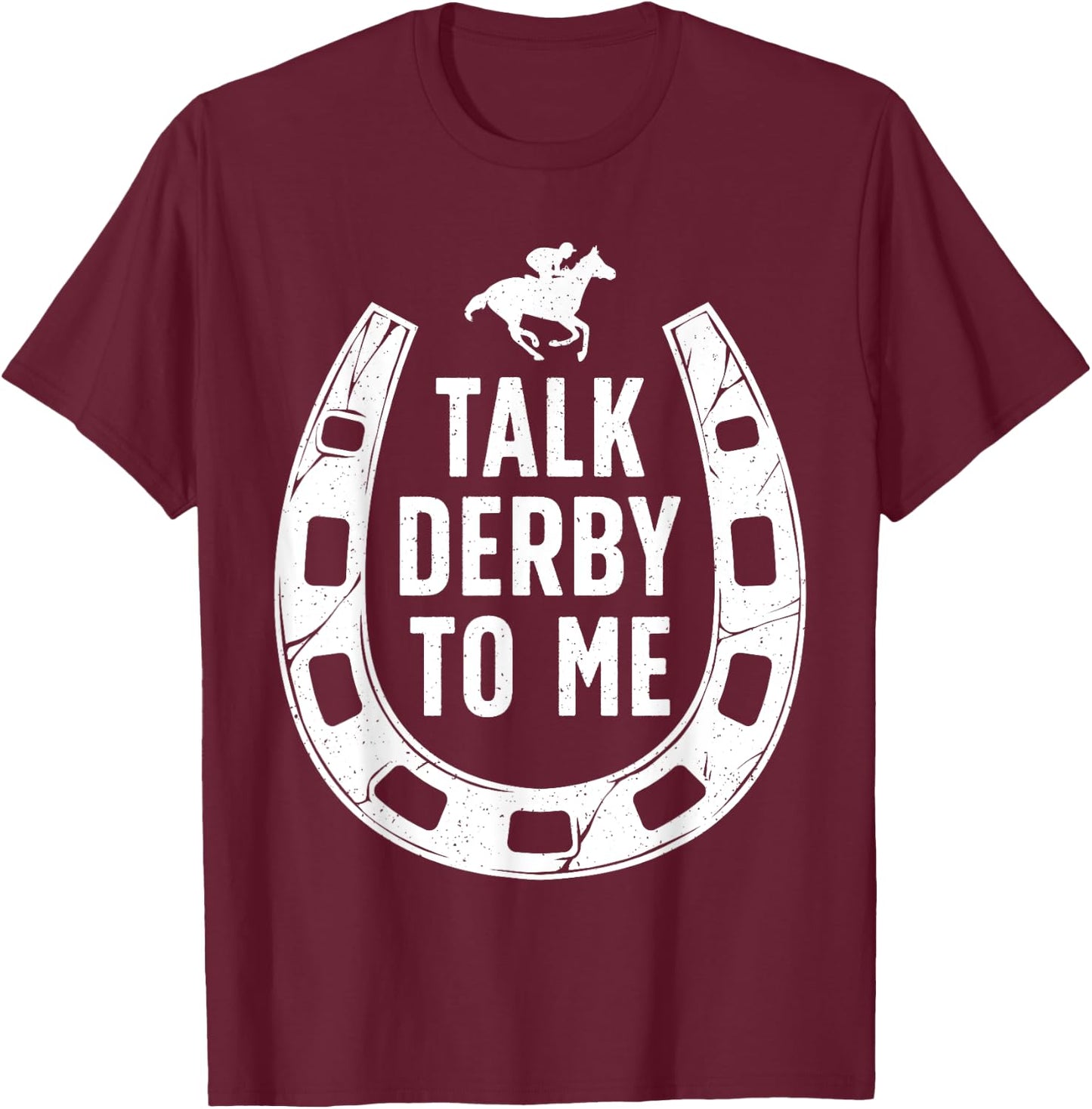 Funny Horse Racing Design Women Derby Horse Racing T-Shirt - T-Shirt | Maroon