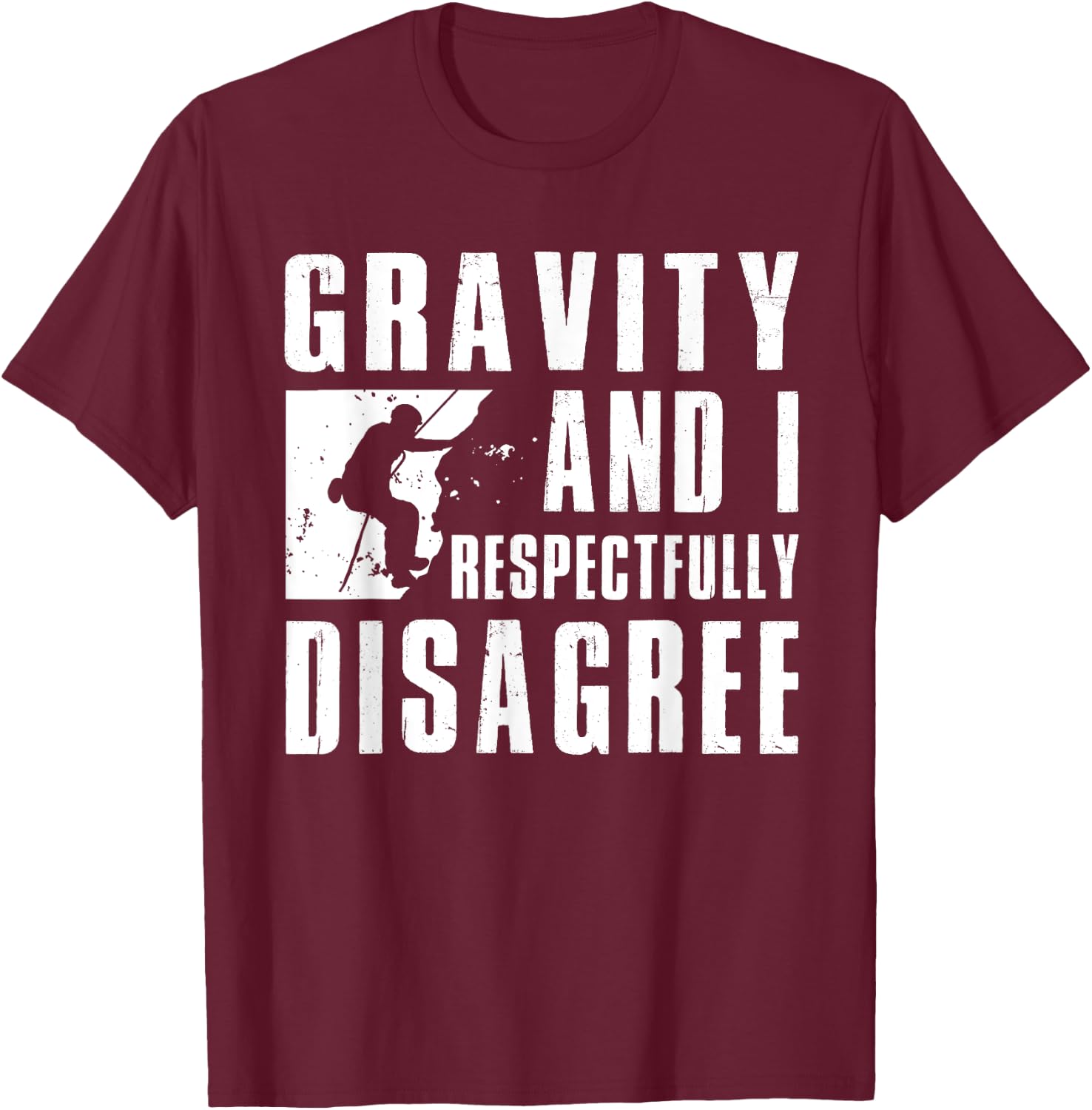 Funny Rock Climbing Art Women Bouldering Climber T-Shirt - T-Shirt | Maroon