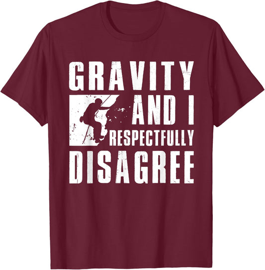 Funny Rock Climbing Art Women Bouldering Climber T-Shirt - T-Shirt | Maroon