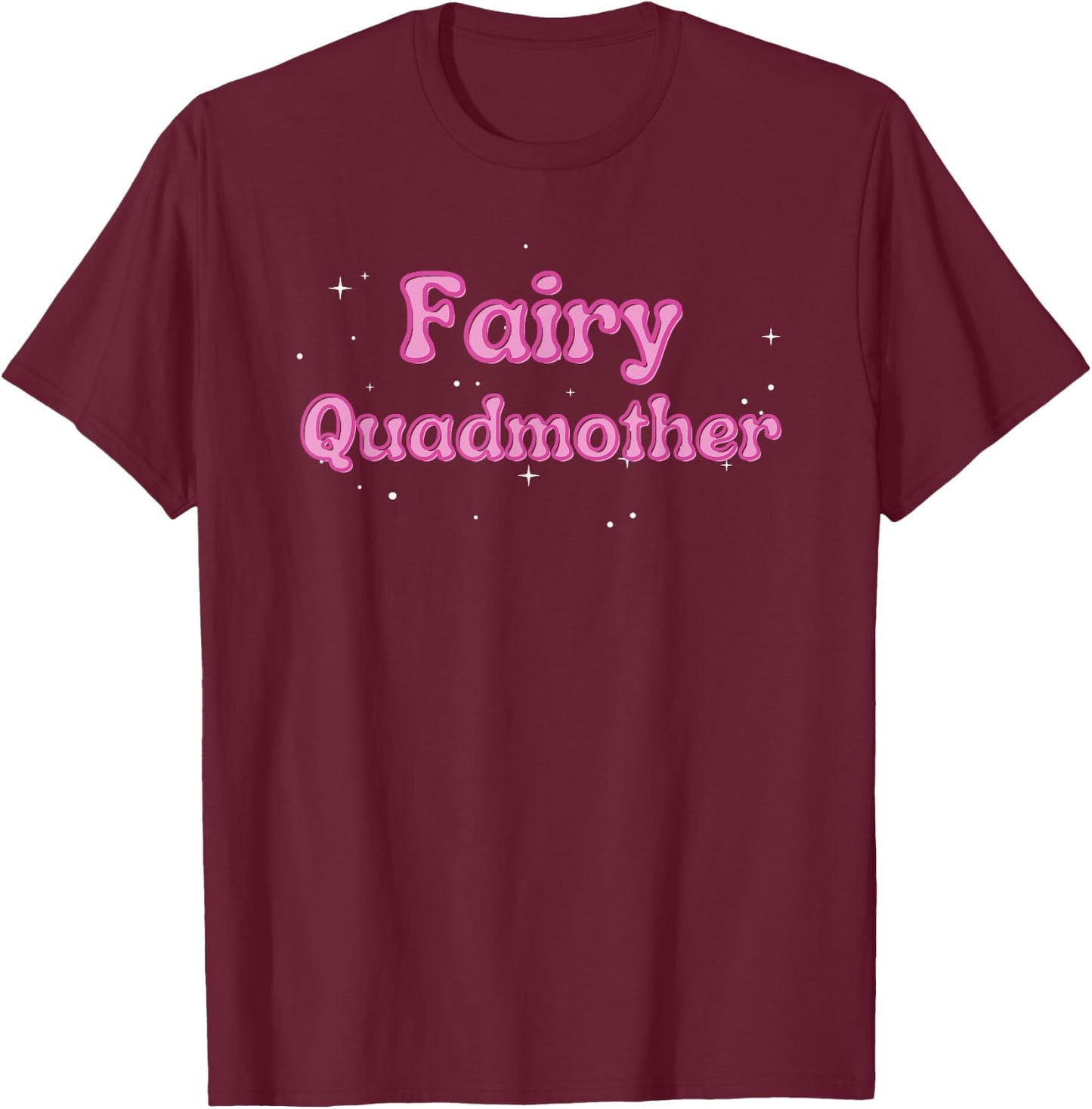 Cute Women's Oversized Gym Pump Cover Fairy Quadmother T-Shirt - T-Shirt | Maroon