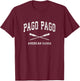 Pago Pago American Samoa Vintage Nautical Paddles Sports Oar T-Shirt - T-Shirt | Maroon