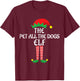 Pet All the Dogs Elf Christmas Theme Family Group Matching T-Shirt - T-Shirt | Maroon
