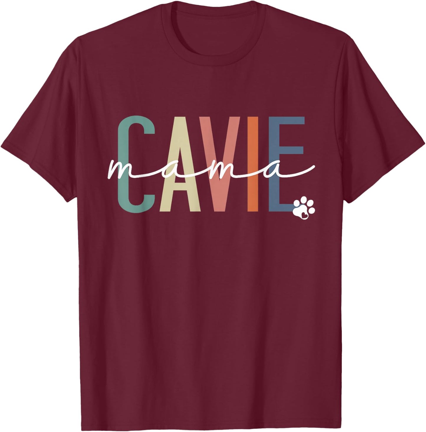 Cavie Mama Cavalier King Charles Spaniel Dog Mom Mothers Day T-Shirt - T-Shirt | Maroon