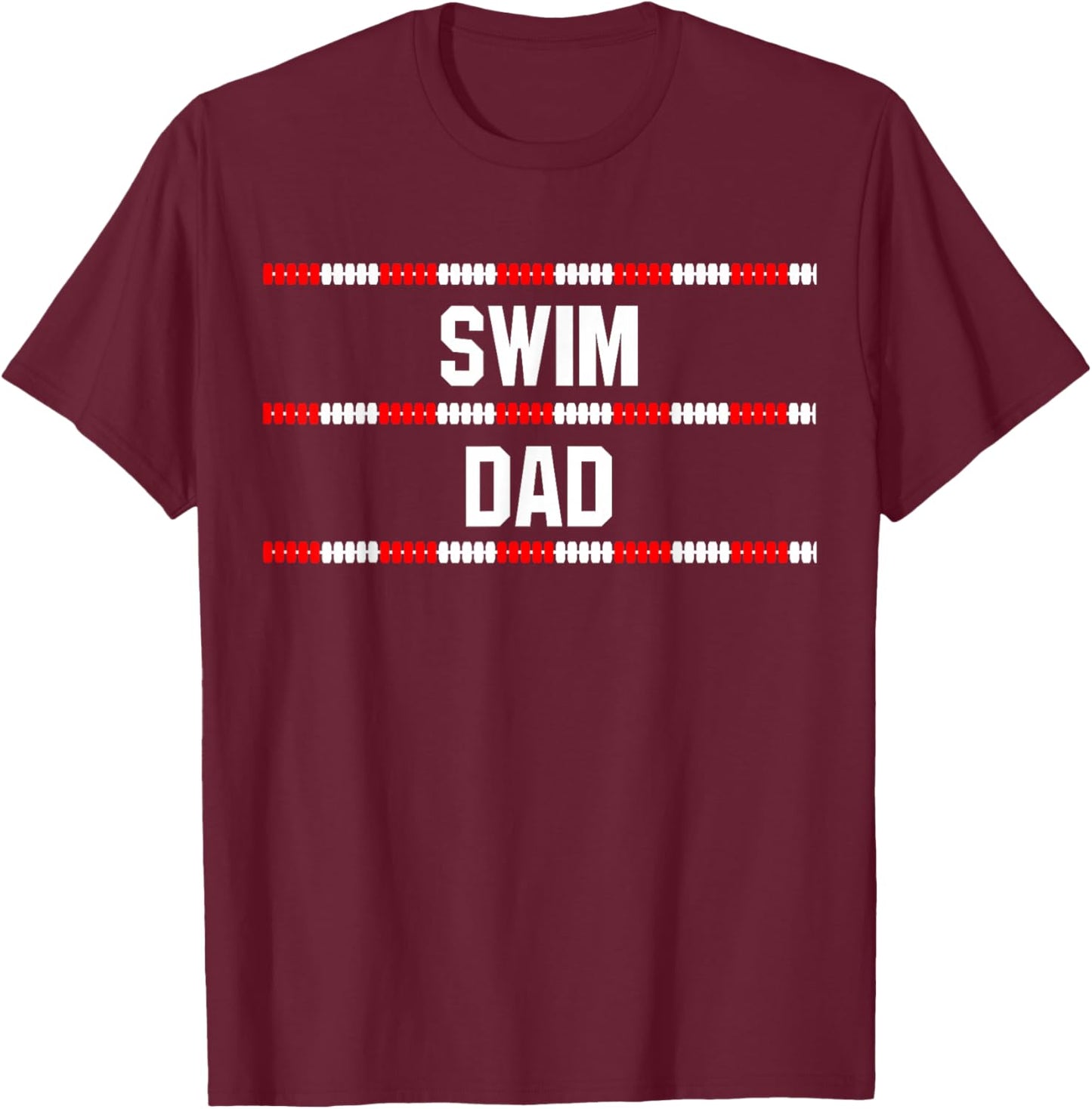 Swim Dad T Shirt T-Shirt - T-Shirt | Maroon
