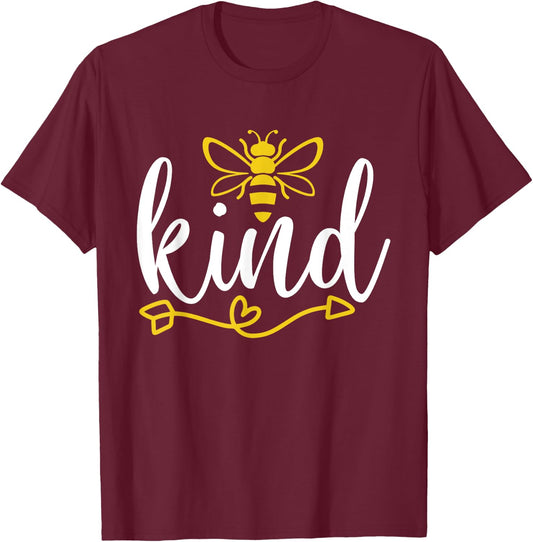 Honey Bee Shirt Bee Keeper Women Bee Kind T-Shirt - T-Shirt | Maroon