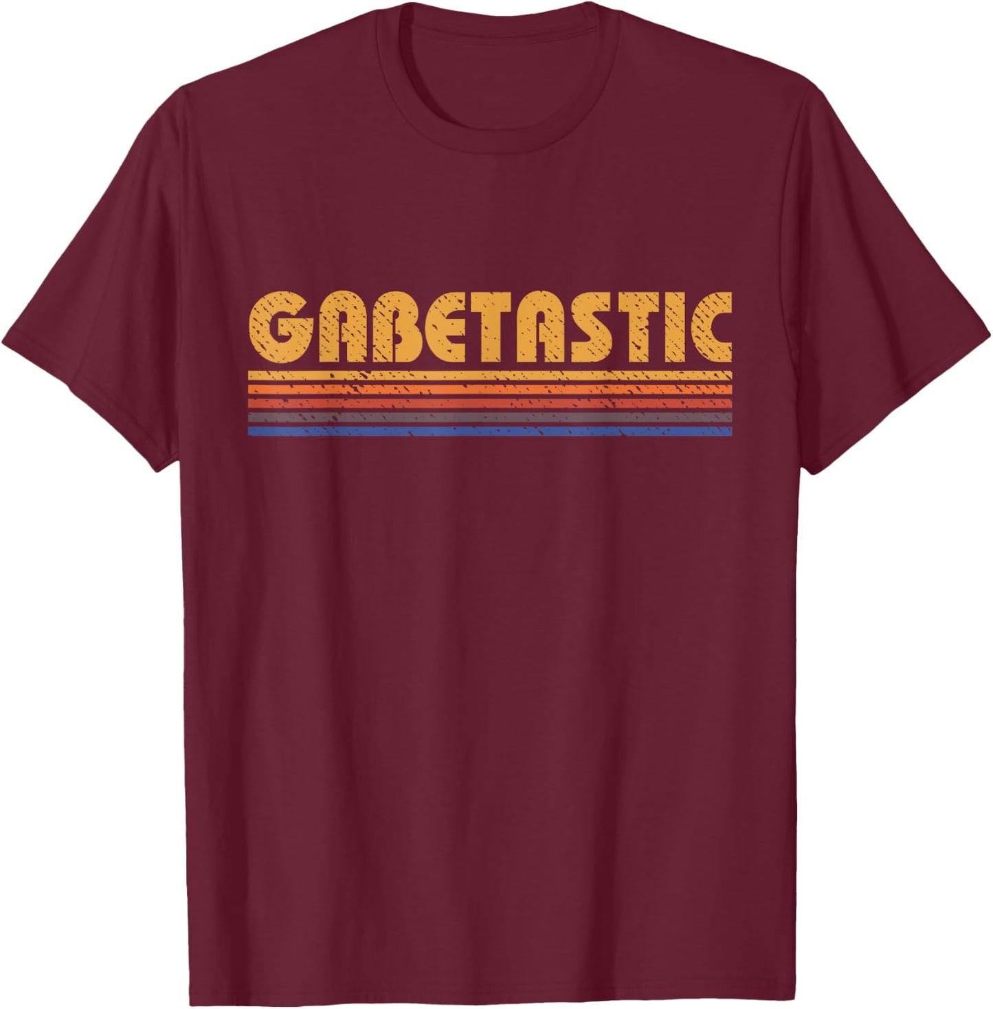 Gabetastic Funny Retro First Name Gabe T-Shirt - T-Shirt | Maroon