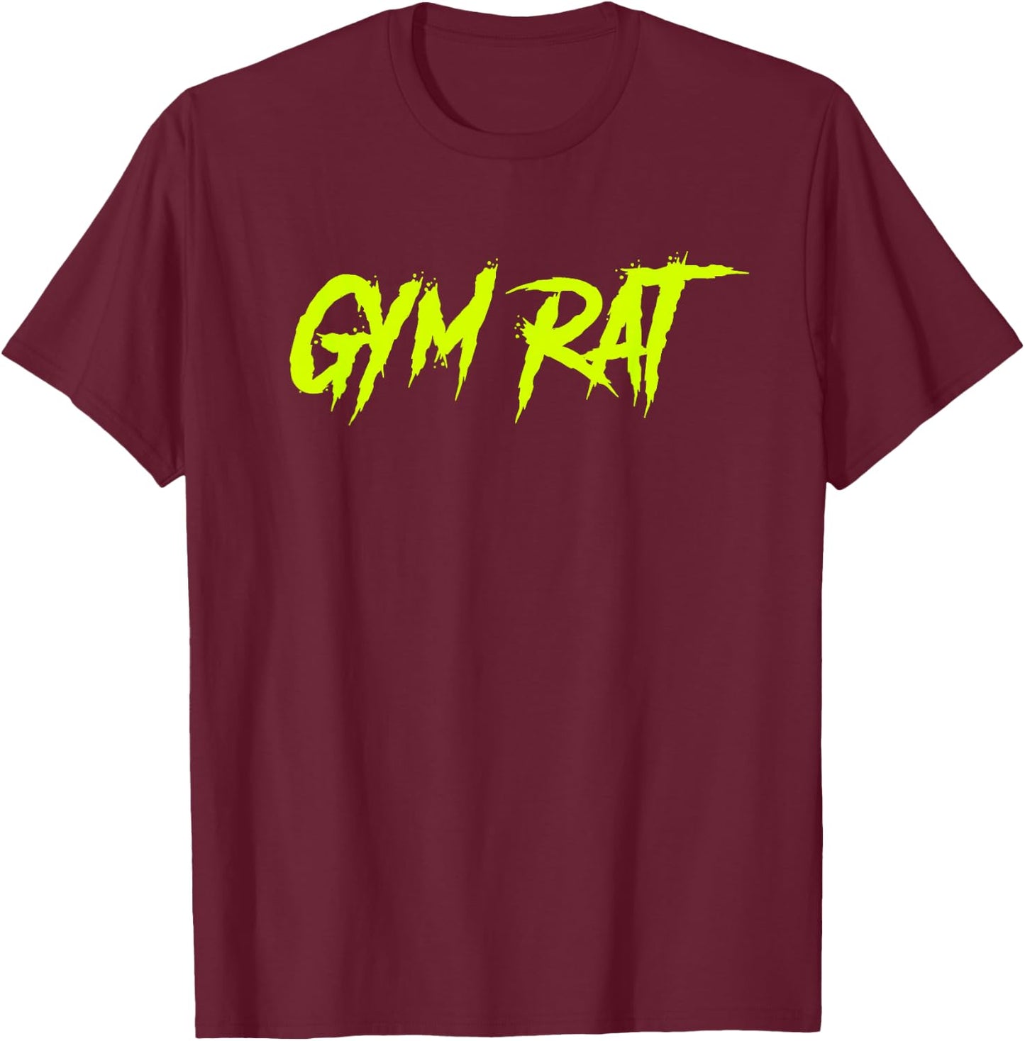 Gym Rat Gifts Men Essential Clothes Hustle Fitness Graffiti T-Shirt - T-Shirt | Maroon