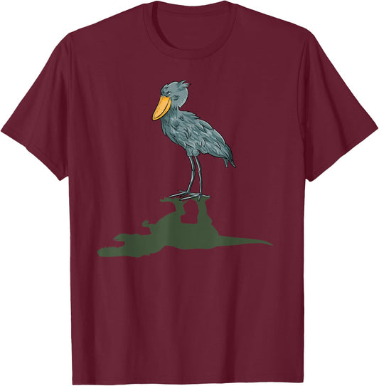 Shoebill Bird Dinosaur Shoebill Stork T-Shirt - T-Shirt | Maroon