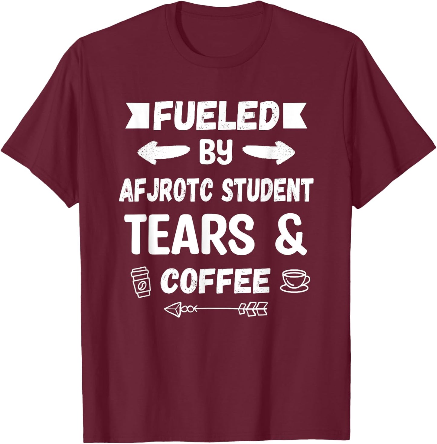 AFJROTC Instructor Coffee Lover USAF Junior ROTC T-Shirt - T-Shirt | Maroon