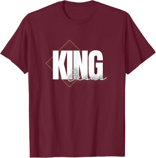 King Jesus, Gospel, Christian T-Shirt - T-Shirt | Maroon