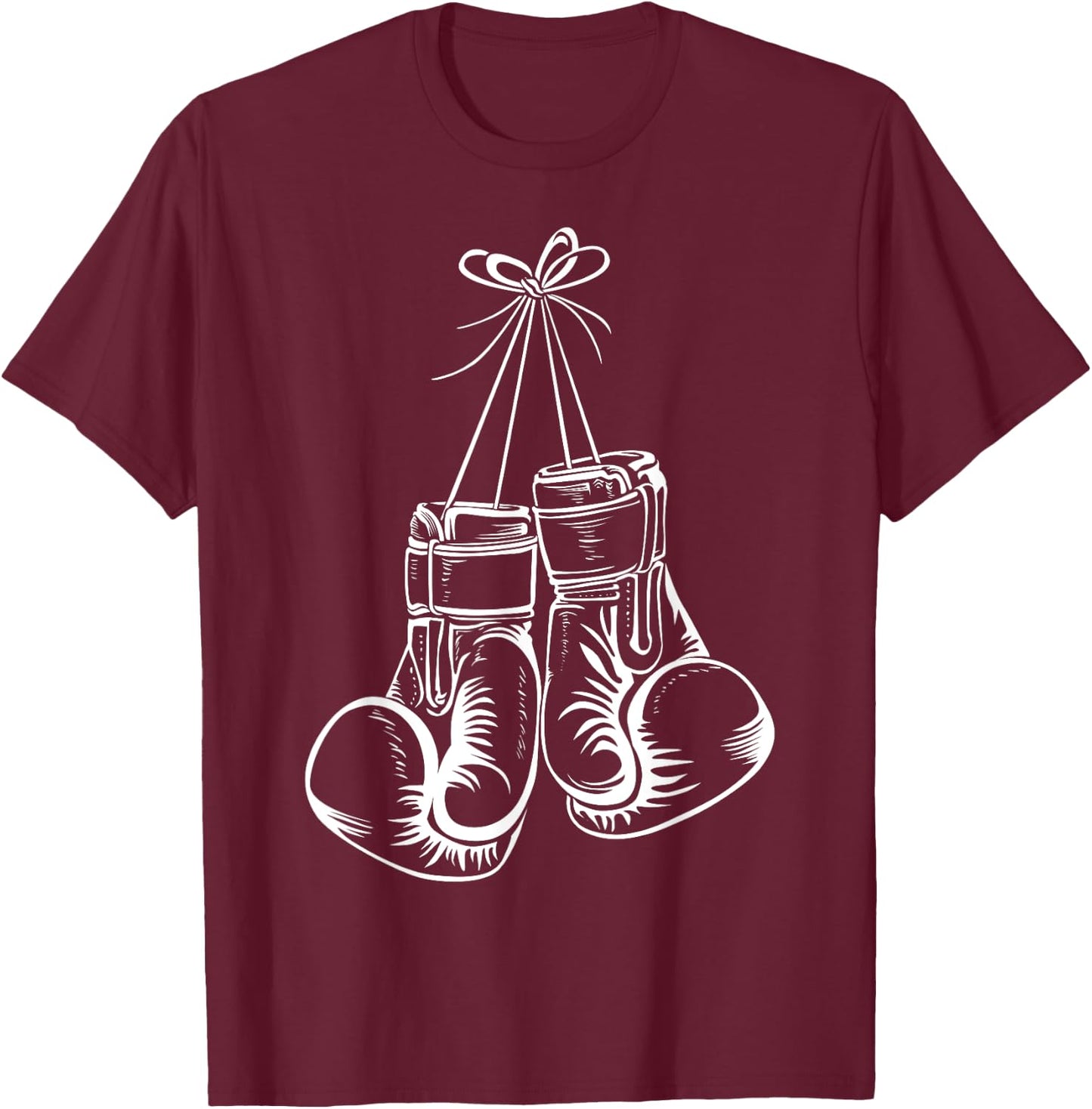 Funny Boxing Gift Women Boxer Gloves Boxing Athletes T-Shirt - T-Shirt | Maroon