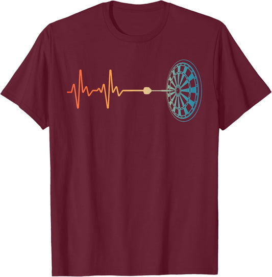 Cute Dart Design Dart Player Men Women Dart Board Lovers T-Shirt - T-Shirt | Maroon