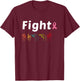 Fight Breast Cancer Awareness ribbon Pink Sign Language T-Shirt - T-Shirt | Maroon
