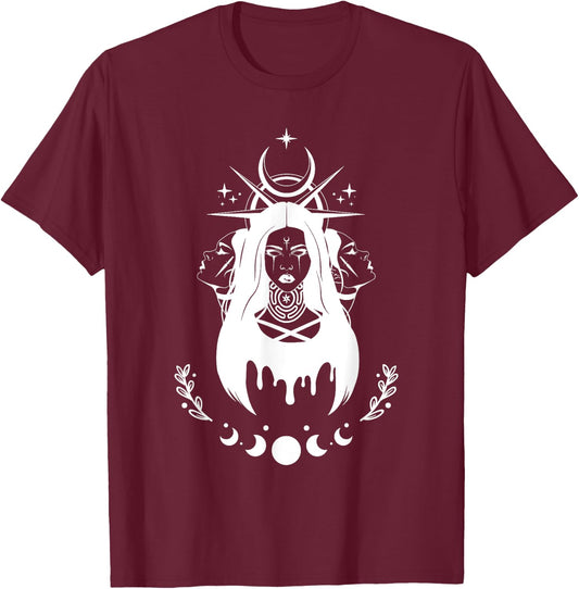 Witch Goddess Hekate Pagan Hecate T-Shirt - T-Shirt | Maroon
