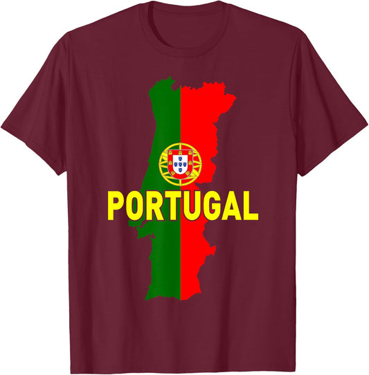 Proud Family and Patriotic Flag of Country Portugal Kids Men T-Shirt - T-Shirt | Maroon