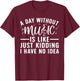 Best Music Teacher Design Women Music Teacher School T-Shirt - T-Shirt | Maroon