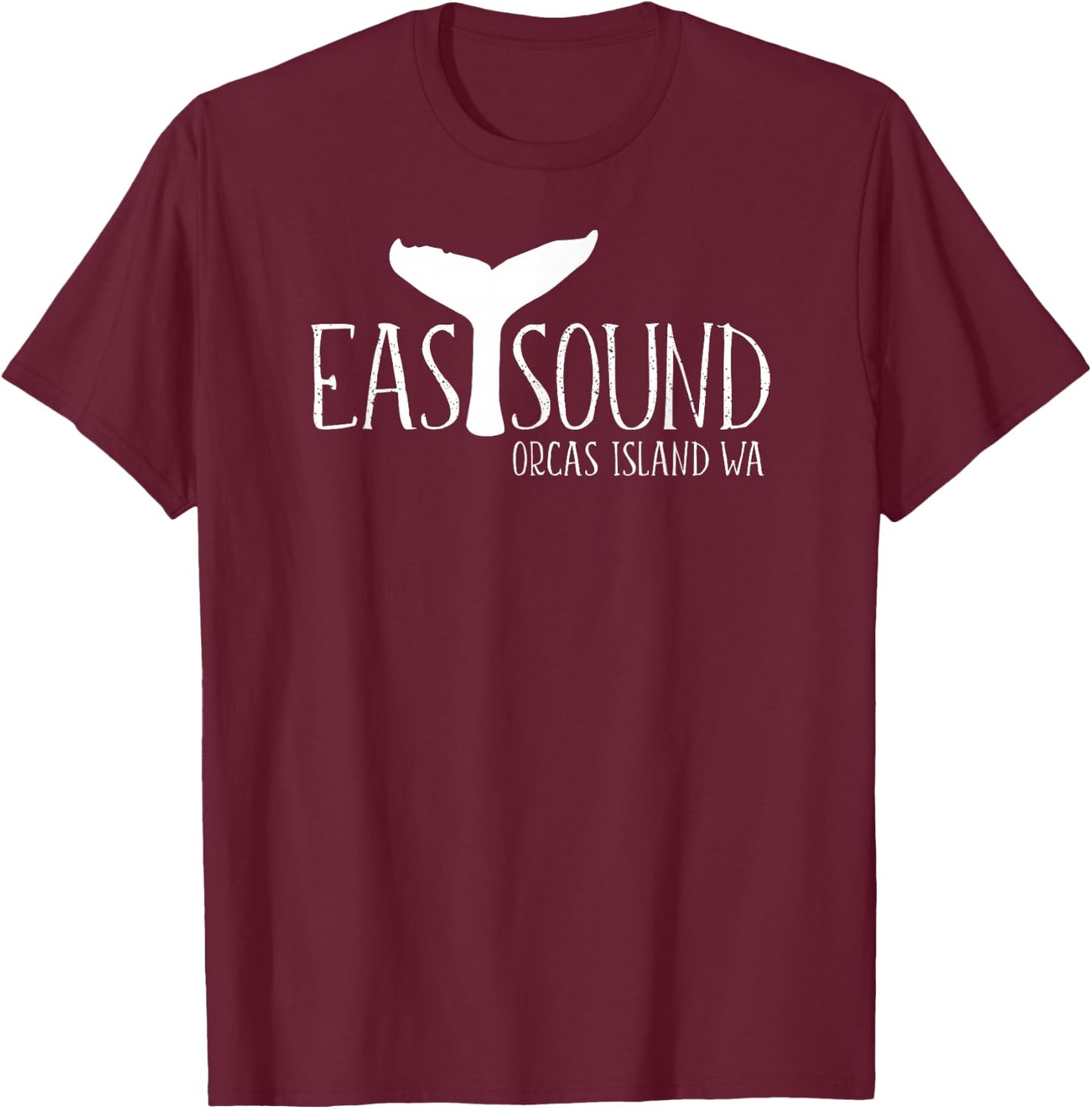 Eastsound Orcas Island Whale Tail San Juans Whale Watching T-Shirt - T-Shirt | Maroon