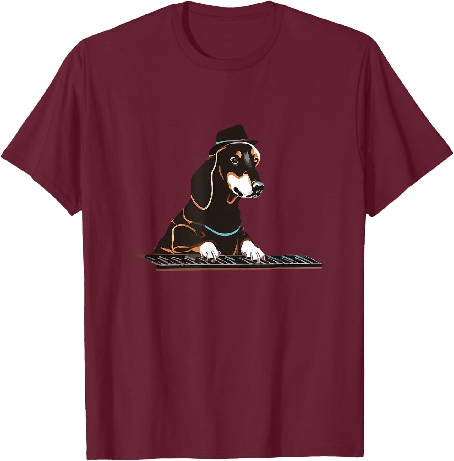 Swag The Keyboard Dog T-Shirt - T-Shirt | Maroon