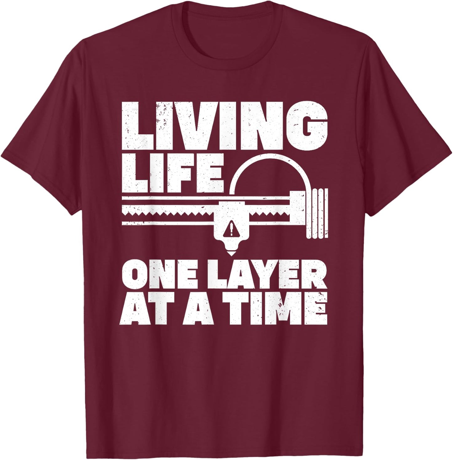 Cool 3D Printing Art Women 3D Printing Printer Lover T-Shirt - T-Shirt | Maroon