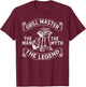 Funny BBQ Smoker Grill Master The Man The Myth Legend T-Shirt - T-Shirt | Maroon
