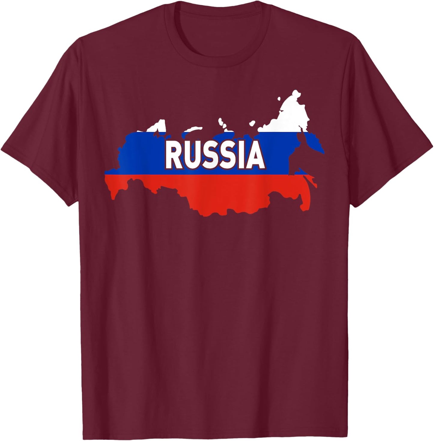 Proud Family and Patriotic Flag of Country Russia T-Shirt - T-Shirt | Maroon